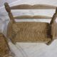 Wooden bench and stool and straw for doll