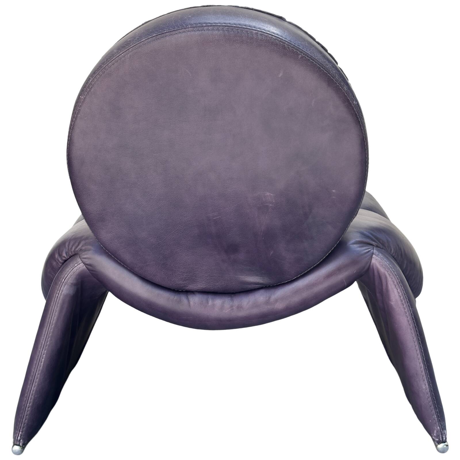 Italian Leather Calipso Armchair by Vittorio Introini for Saporiti, 1970s