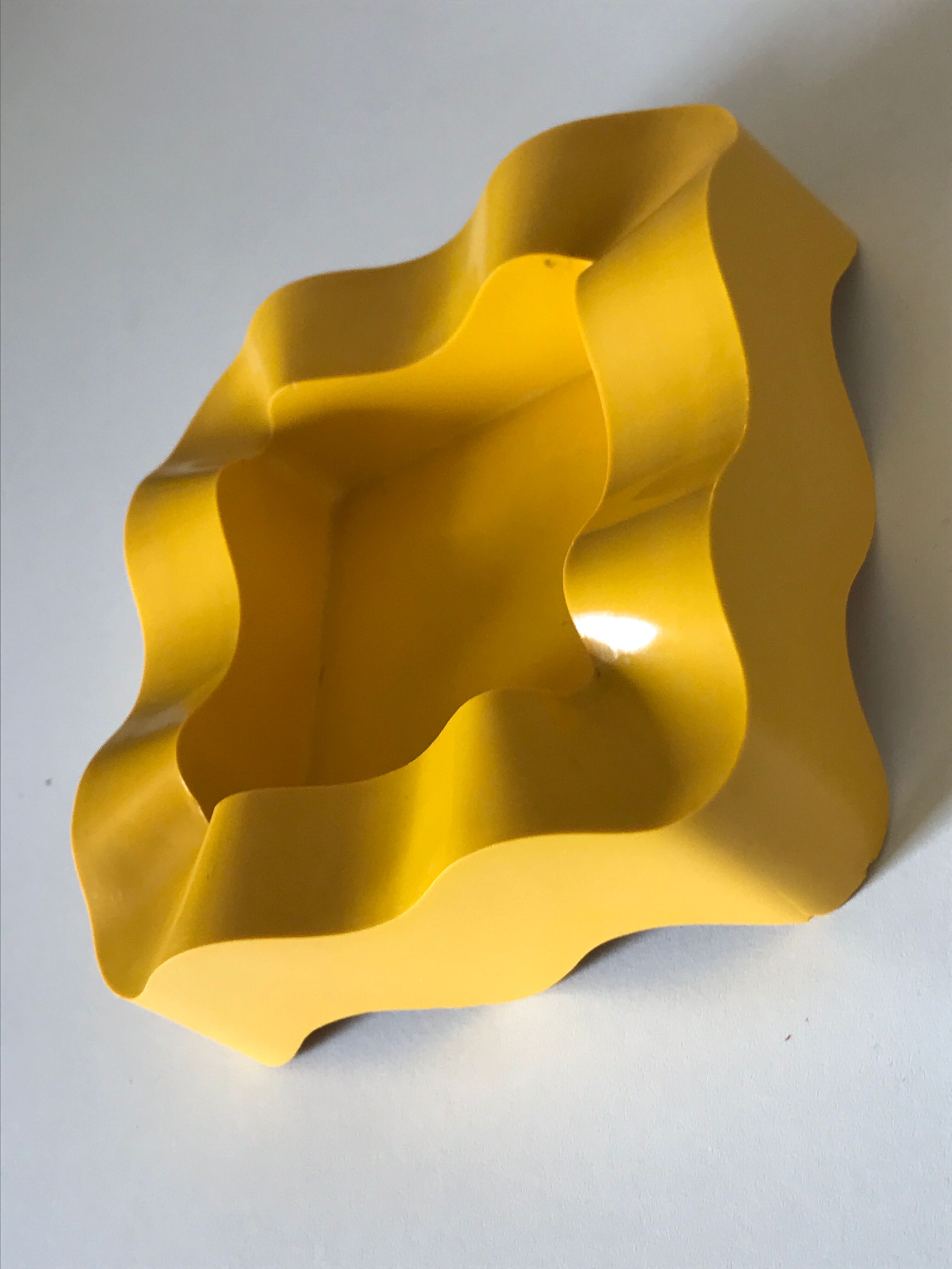 Yellow ashtray vintage design 1970