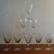 8 glasses of Bayel crystal wine signed, cut crystal.