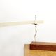 Unique XL Vintage Fluorescent Desk Lamp, Solid wooden base, Mid Century Table Lamp