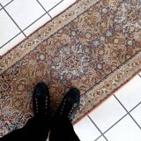 Tapis Vintage Indo-Tabriz en Laine (60cm x 177cm), Années 1970