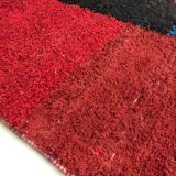 Moroccan Berber carpet Boujaad red with colorful flats 317x185cm