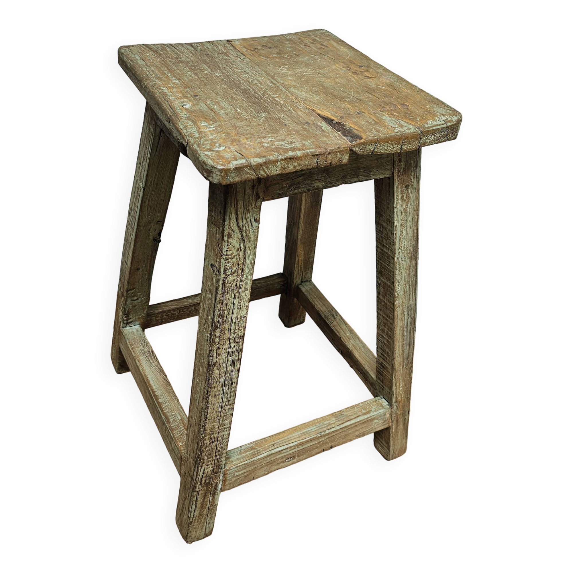 Burmese teak workshop stool