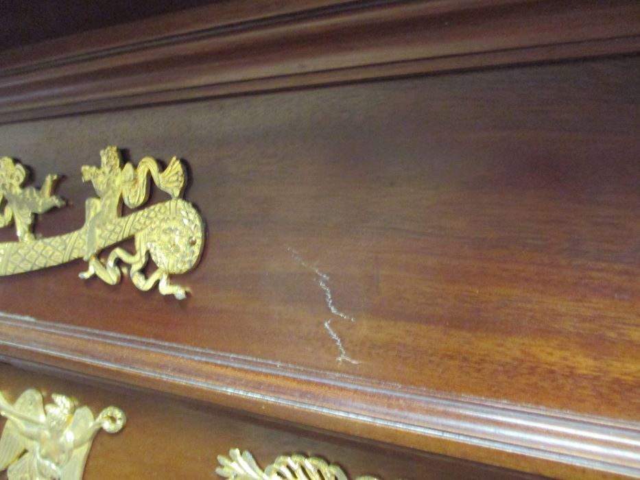 Acajou Library of Cuba Scd Empire decorated with 50 gilded bronzes