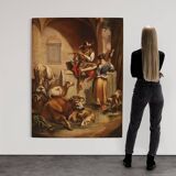 Great 18th century Italian painting, pastoral scene