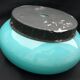 Art Deco Ceiling Lamp Turquoise Opaline Glass