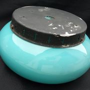 Art Deco Ceiling Lamp Turquoise Opaline Glass