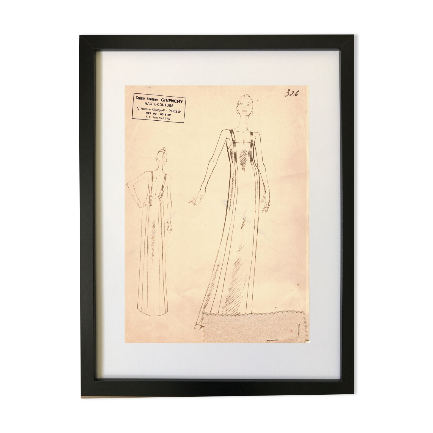 Drawing of the house Givenchy