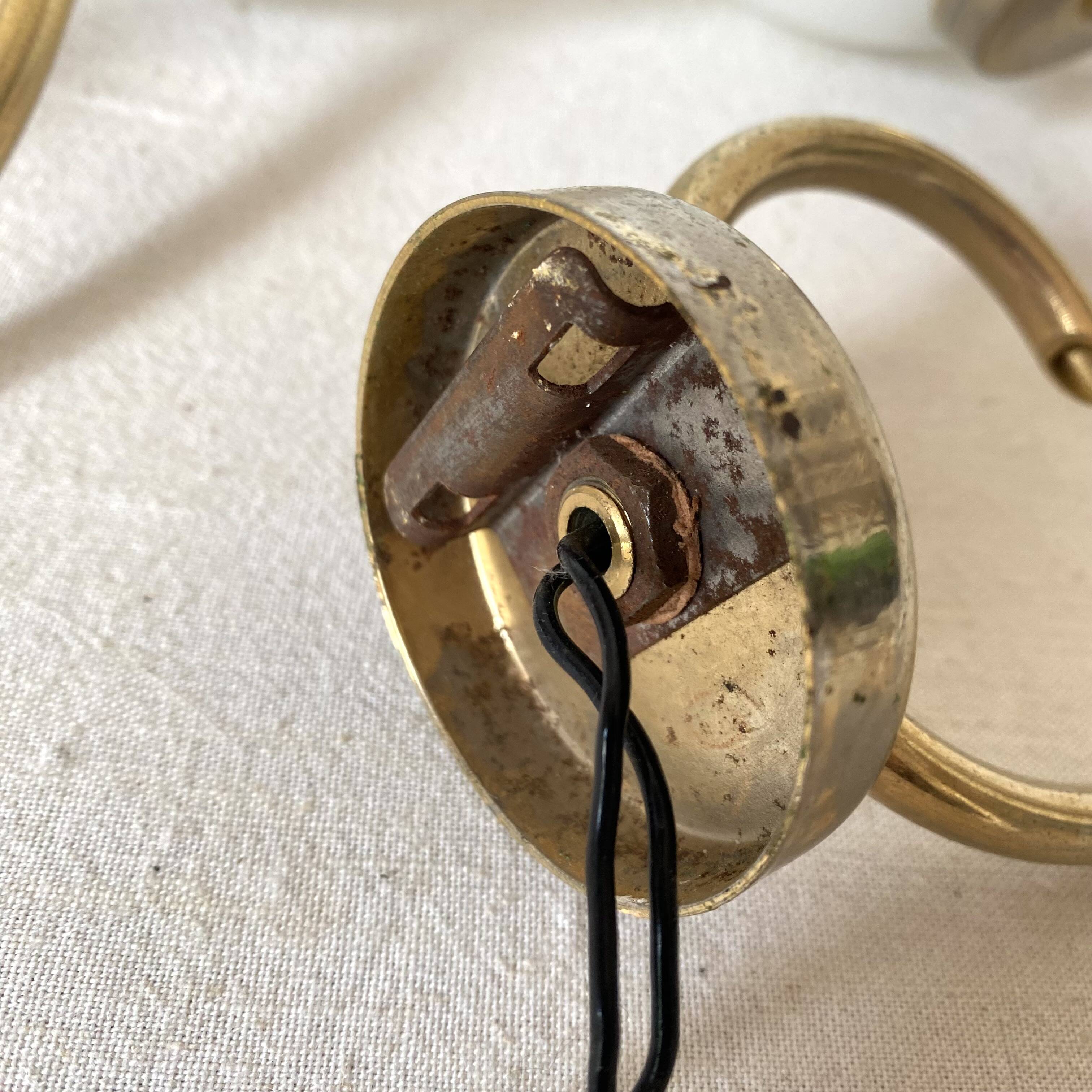 Pair of opaline wall lights from the 1960s