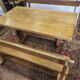 Farm table with benches