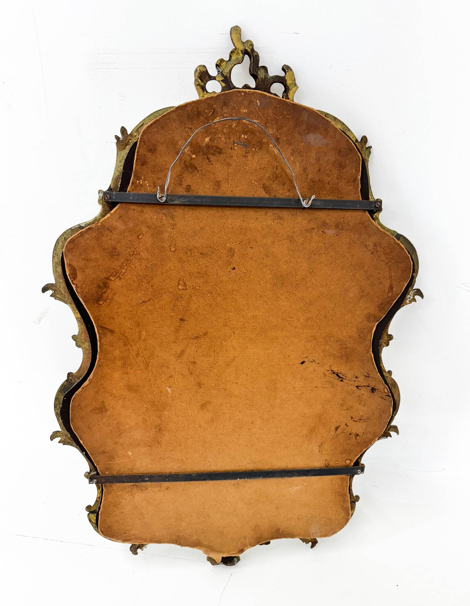 Antique brass french wall mirror