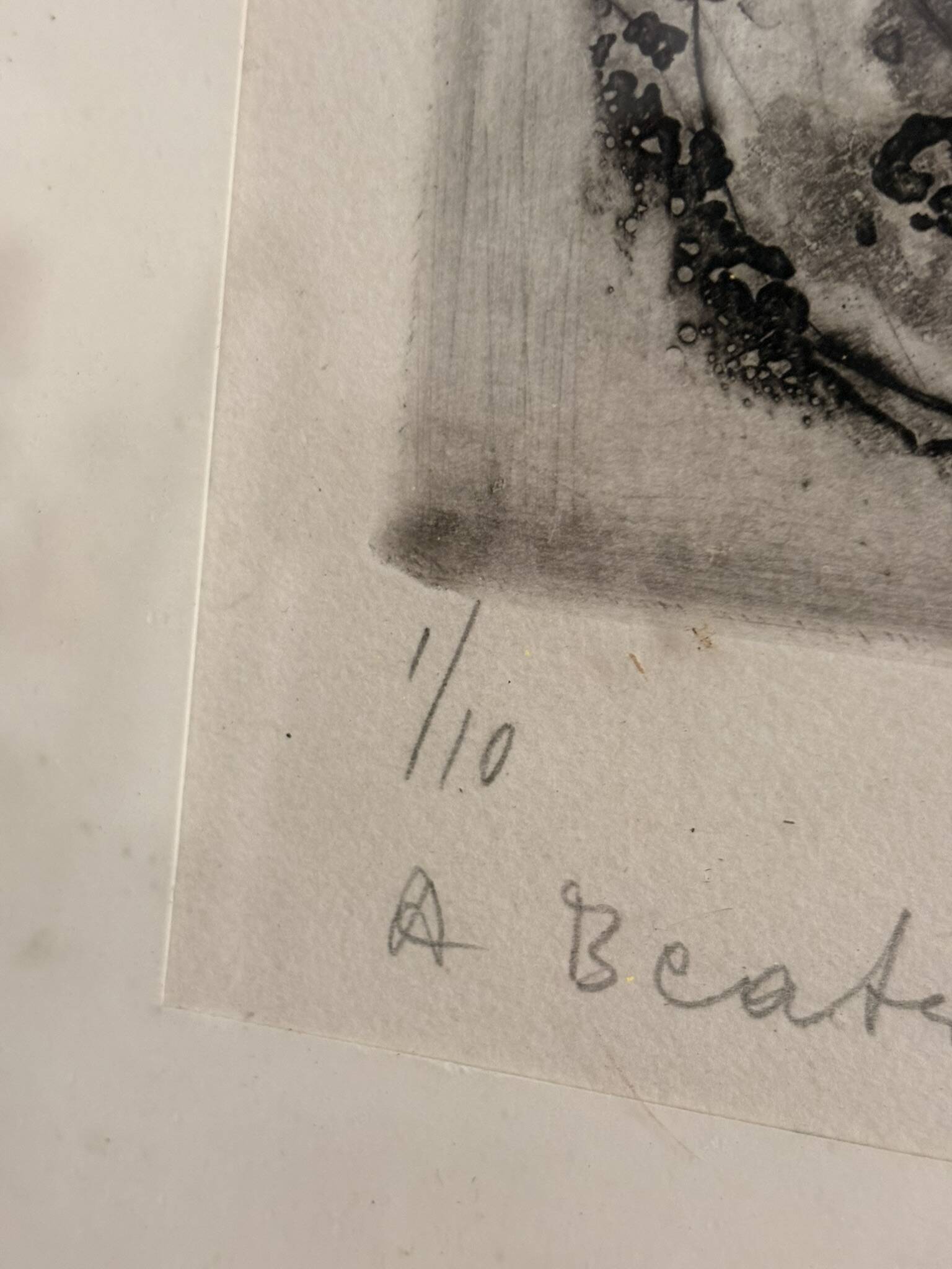 Etching Abstract Gravure Jean Tsamis Signed Numbered 1/10