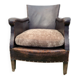 Vintage leather club chair, 1930s