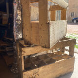 2 wine cases - old wooden 10 bottles