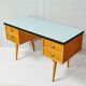 Vintage wooden desk / spindle feet