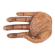 Empty wooden pocket in the shape of a hand, vintage