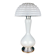 Large Mushroom Table Lamp in White Murano Glass, Italy, 1970s