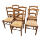 Series of 6 rustic chairs