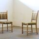 Brutalist Danish Modern Oak Dining Chairs in the style of Henning Kjærnulf