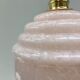 Art Deco pendant lamp in pink Clichy glass