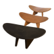 Lot de 3 tabourets de méditation Shoggi Alain Gaubert, années 1980