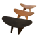Lot de 3 tabourets de méditation Shoggi Alain Gaubert, années 1980