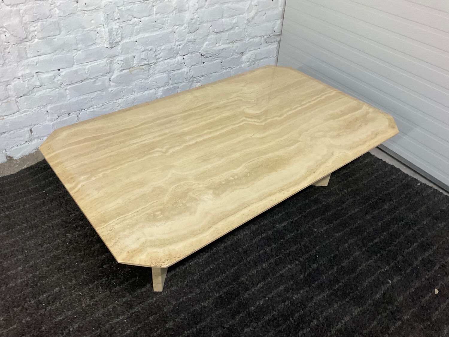Travertine coffee table from the 70s Italy