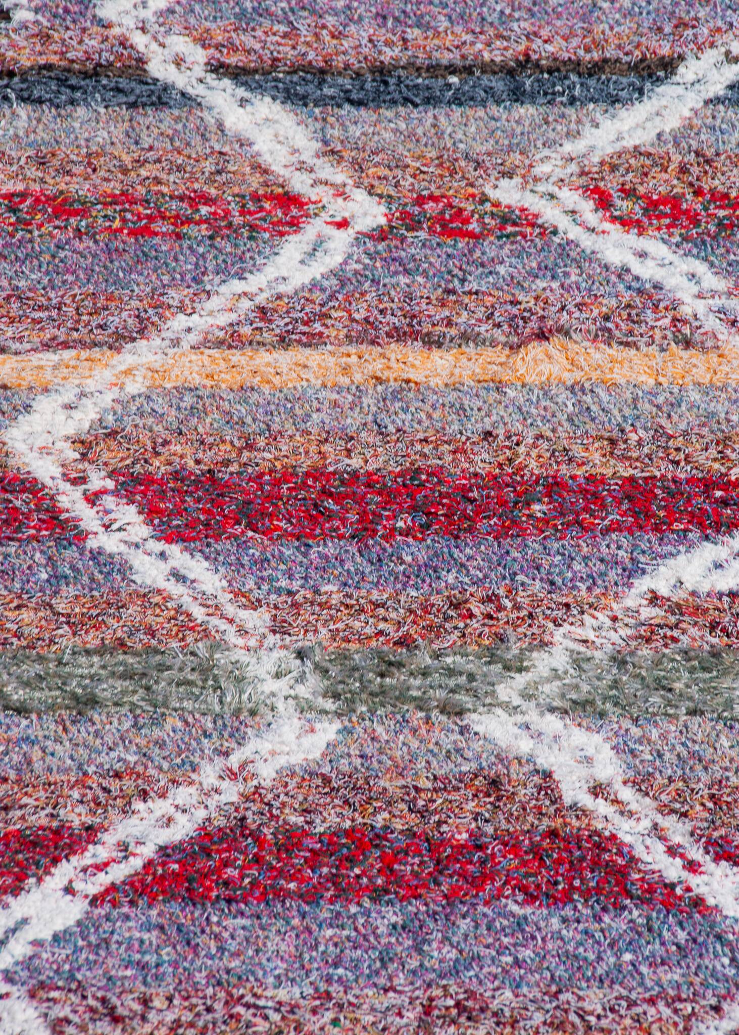 Recycled cotton handmade rug - Reversible - Multicolor