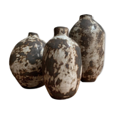 Trio de vases texturés