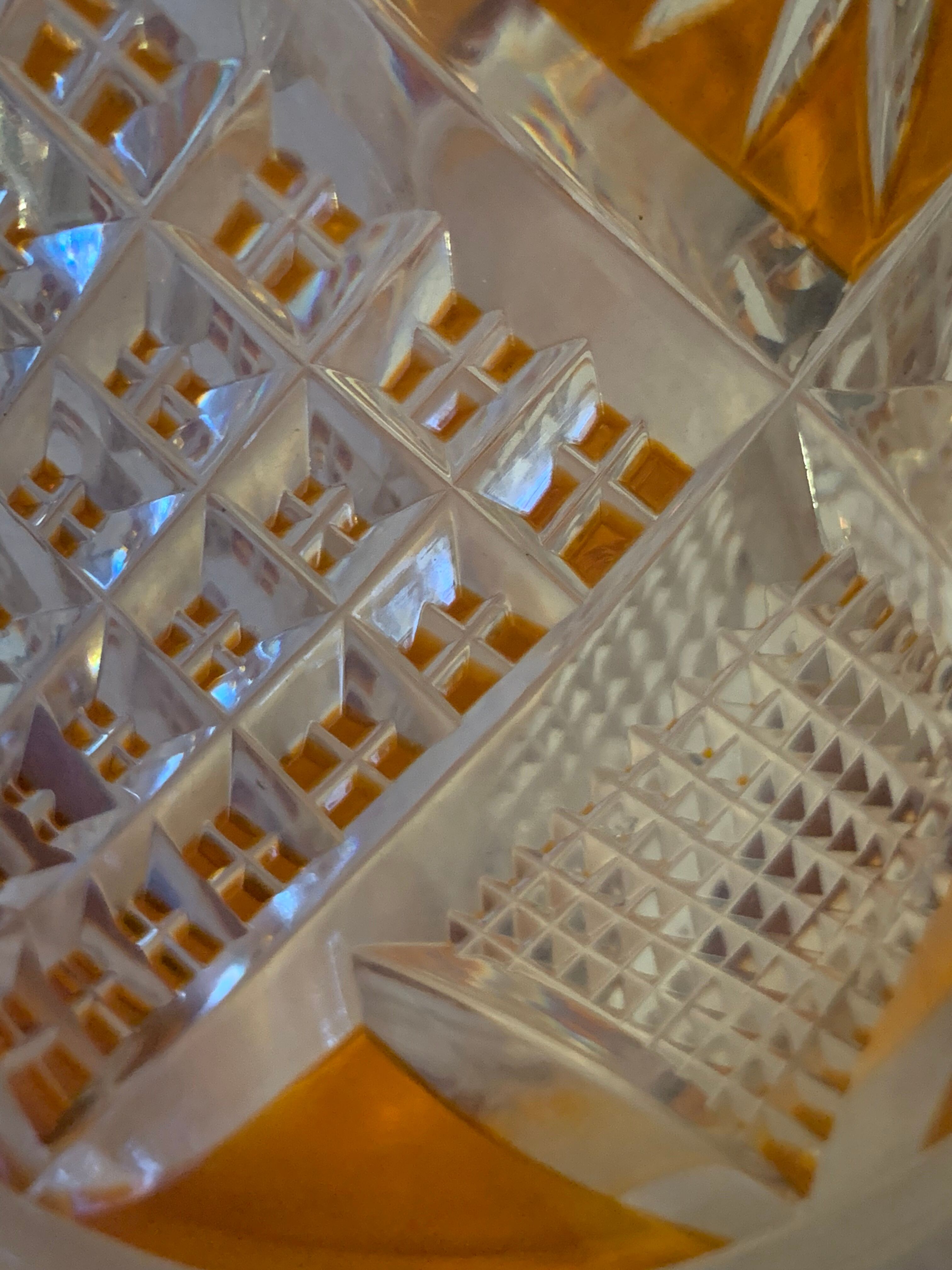 Pair of bohemian crystal vases.