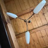 Brass/metal pendant light 3 arms 50s/60s