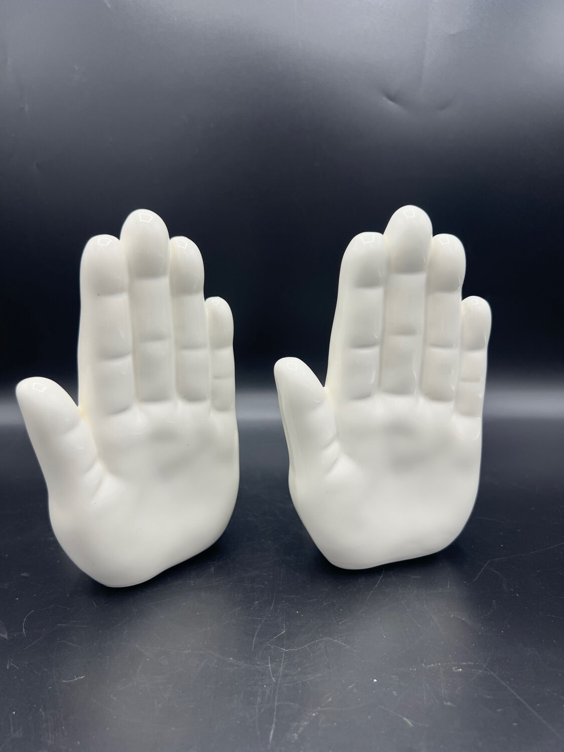 Vintage hand bookends