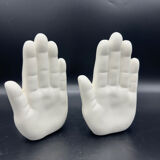 Vintage hand bookends