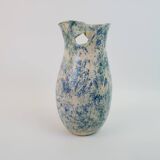 Heavy mixed earthenware vase signed under the base FC