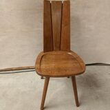 Set of 4 brutalist chairs style Franciszek Aplewicz