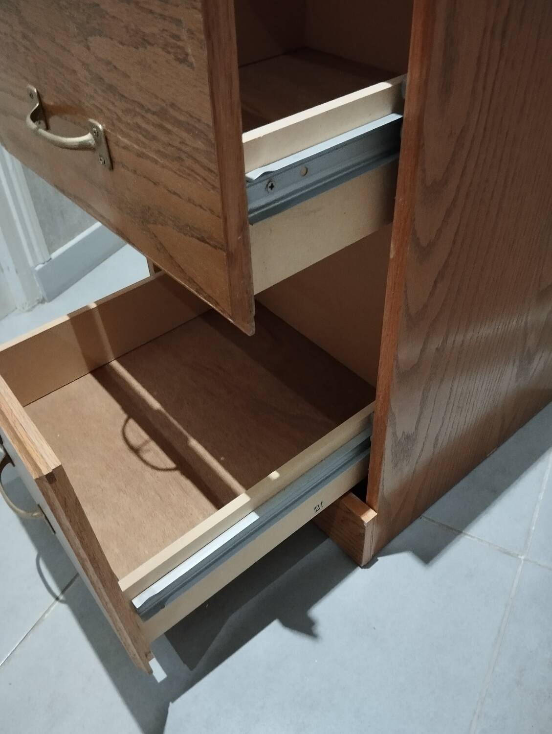 Wooden filing cabinet from the 1950s