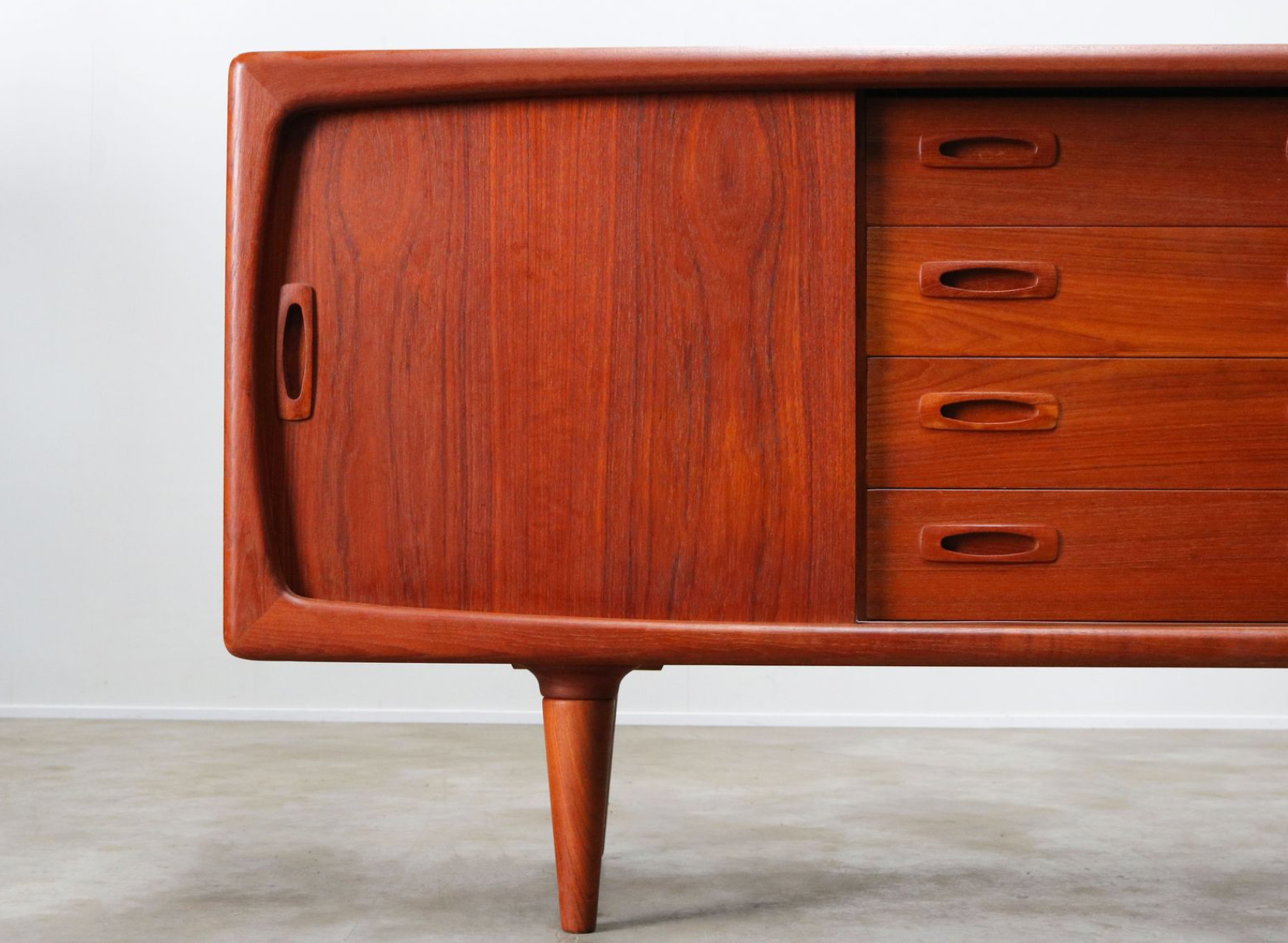 Teak credence of H.P. Hansen Denmark 1950s