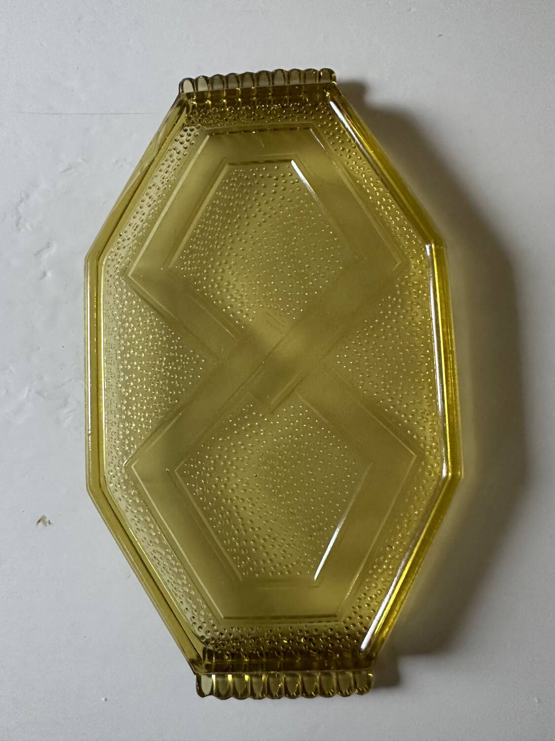 Art Deco molded glass dish