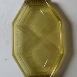 Plat en verre moulé art déco