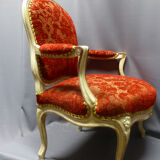 Pair of chairs style Louis XV XIX