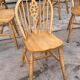 6 chairs bistro windsor wheelback in vintage beech baumann coffee
