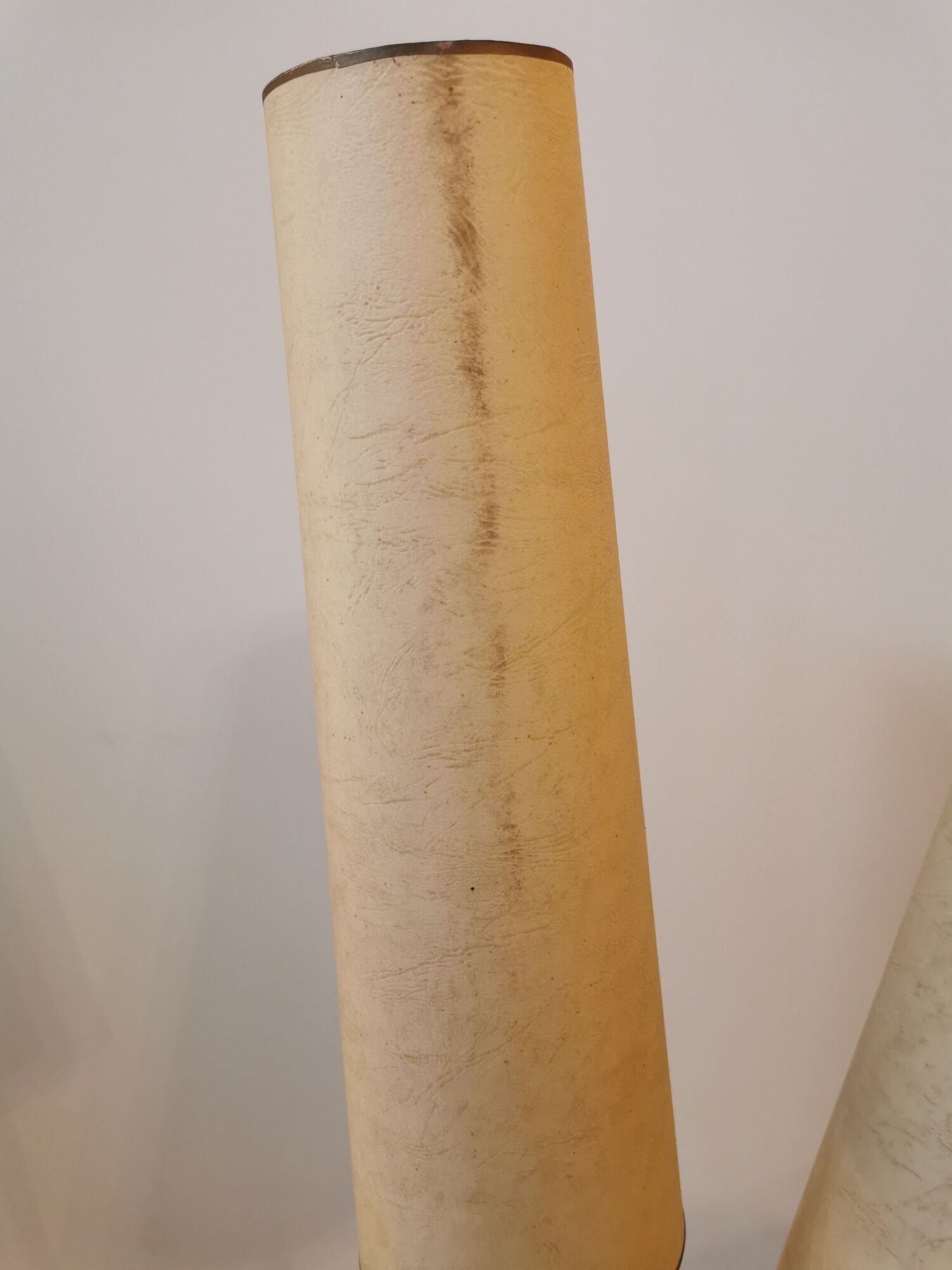 Floor lamp of the 50s with metal and brass foot