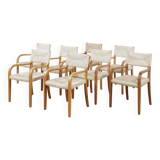 Set of 8 Risiedo dining chairs by Luca Meda for Molteni