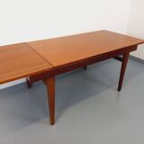 Vintage Scandinavian 50s 60s teak dining table with extension