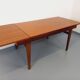 Vintage Scandinavian 50s 60s teak dining table with extension