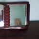 Serviteur ancien art déco 4 raviers en verre miroir et bois - Année 1950