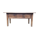 Farm table with panels with oak spindle feet. (said dairy table)