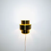 Gold Coloured Layered Wall Lamp By Anvia Nederland, The Netherlands, 1960S