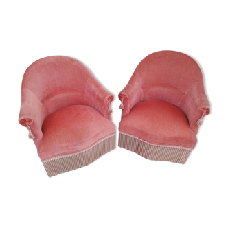 Lot de 2 fauteuils " crapaud"
